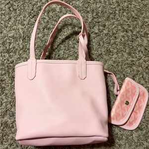 Pink Women's Tote Bag with Matching Pouch